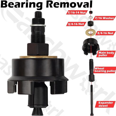 مجموعة أدوات سحب محمل العجلة من easchwork متوافقة مع الدراجات النارية Harley Davidson لمجموعة أدوات تثبيت المحامل 0.75 بوصة 1 بوصة 25 مم in Kuwait