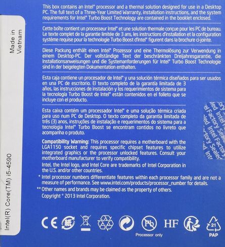 Intel Core i5-4590 BX80646I54590 Processor (6M Cache, 3.3 GHz) in Saudi Arabia