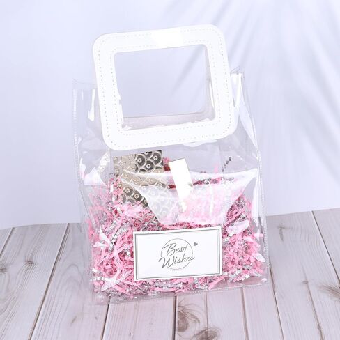 MYJJTYS Crinkle Cut Paper Shred Filler for Gift Box Baskets (1LB),Shredded Paper for Gift Wrapping Easter Basket Grass,Crinkle Paper for Packing Box Filling Color Mixing (Pink & Silver) in Saudi Arabia
