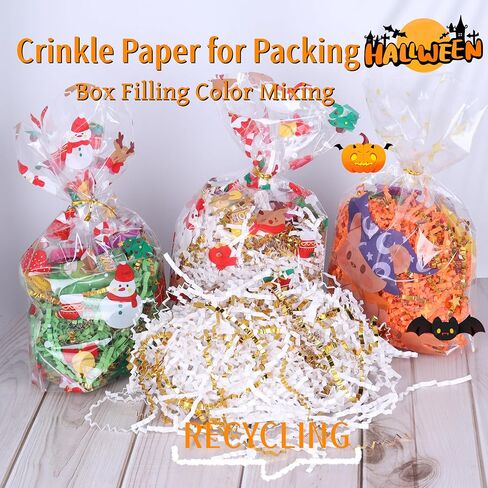 MYJJTYS Crinkle Cut Paper Shred Filler for Gift Box Baskets (1LB),Shredded Paper for Gift Wrapping Easter Basket Grass,Crinkle Paper for Packing Box Filling Color Mixing (Pink & Silver) in Saudi Arabia