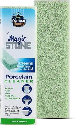 Compac Magic-Stone Porcelain Cleaner, Green Product, Made from Recycled Glass, Scouring Stick Toilet Cleaner, Removes Stubborn Lime Stains from Porcelain or Bathroom Fixtures, 1 Count in Saudi Arabia