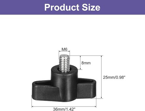 مقبض برغي uxcell قطعتين، M8 × 20 مم 304 من الفولاذ المقاوم للصدأ على شكل حرف T مقبض براغي إبهام لإزالة سريعة واستبدال مقبض شد اليد in Saudi Arabia