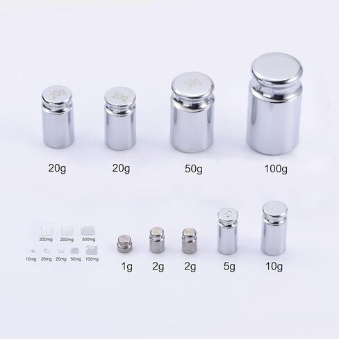مجموعة وزن معايرة HARFINGTON 10mmg-100g M1 من الفولاذ المقاوم للصدأ الدقيق لموازين التوازن الرقمي مع صندوق أحمر، 17 قطعة in Kuwait