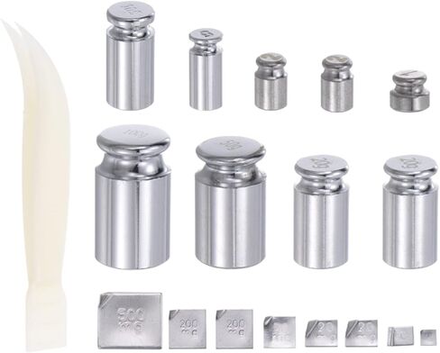 مجموعة وزن معايرة HARFINGTON 10mmg-100g M1 من الفولاذ المقاوم للصدأ الدقيق لموازين التوازن الرقمي مع صندوق أحمر، 17 قطعة in Kuwait