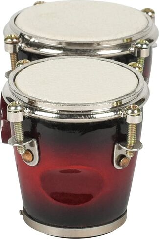 Broadway Gifts Co Miniature Brown Bongo Drum 3 بوصة مغناطيس ثلاجة من الخشب والنحاس in Kuwait
