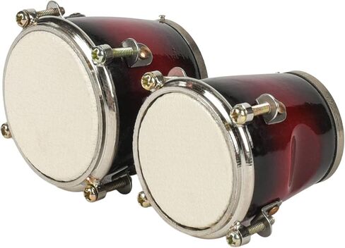 Broadway Gifts Co Miniature Brown Bongo Drum 3 بوصة مغناطيس ثلاجة من الخشب والنحاس in Kuwait