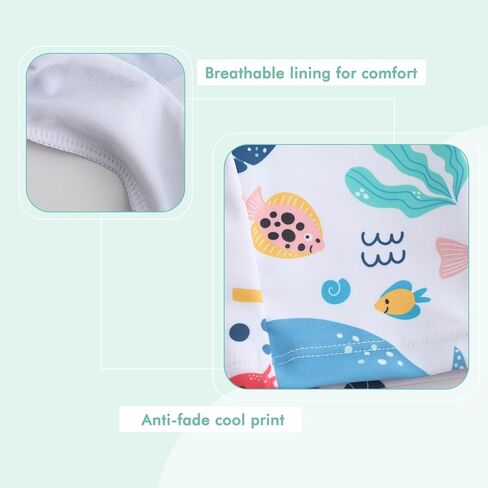 Moon Tree Baby Girls Rash Guard Swimsuits for Toddler Girls Short Sleeve Sunsuits One Piece Bathing Suits Beach Swimwear in Saudi Arabia
