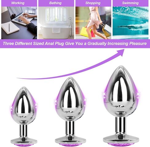 Mar6-3 Pink Rust-Proof Stainless Steel Bell Shaped Silicone Suction Cup Realistic Classic Plug Double Headeds with Chains for Men, Women, Simple and Fun in Saudi Arabia