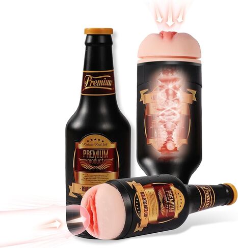 HYl6- Portable Beer Bottle Shaped Soft Silica Gel Materia and TPE Material Strong Sucking Handheld Pocket Pussies for Men Good Company at Night Can Be Used for Parties in Saudi Arabia
