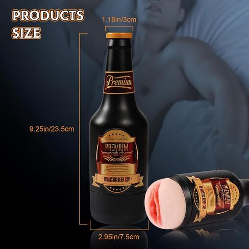 HYl6- Portable Beer Bottle Shaped Soft Silica Gel Materia and TPE Material Strong Sucking Handheld Pocket Pussies for Men Good Company at Night Can Be Used for Parties in Saudi Arabia