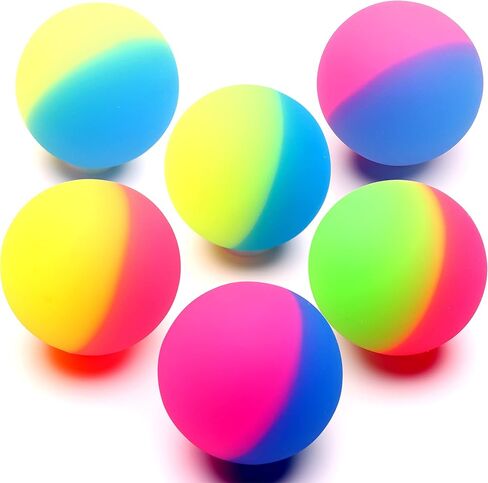 Entervending Bouncy Balls - Huge Rubber Balls for Kids (Pack of 2) - 3 Inches Jumbo ICY Bounce Balls - Large Bouncy Ball - Bouncy Balls Party Favors for Kids in Saudi Arabia