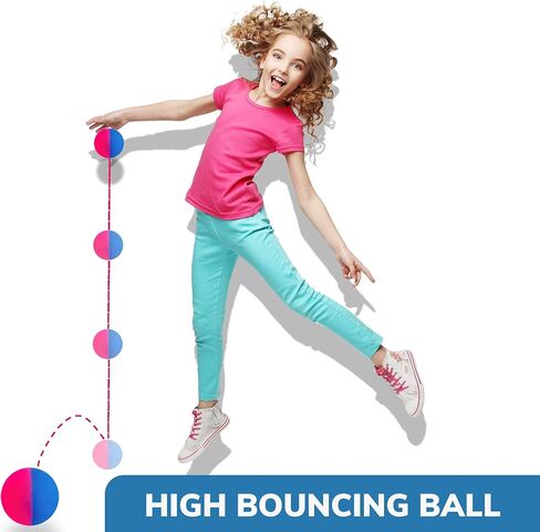 Entervending Bouncy Balls - Huge Rubber Balls for Kids (Pack of 2) - 3 Inches Jumbo ICY Bounce Balls - Large Bouncy Ball - Bouncy Balls Party Favors for Kids in Saudi Arabia