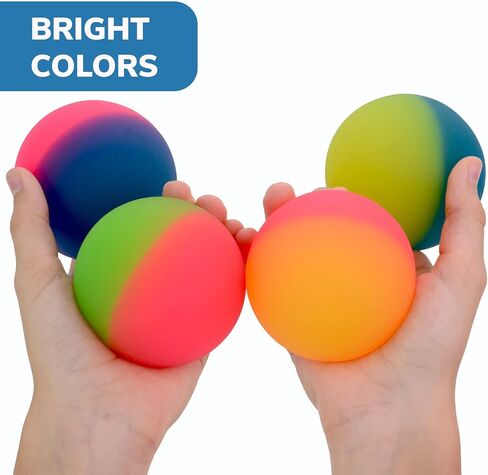 Entervending Bouncy Balls - Huge Rubber Balls for Kids (Pack of 2) - 3 Inches Jumbo ICY Bounce Balls - Large Bouncy Ball - Bouncy Balls Party Favors for Kids in Saudi Arabia
