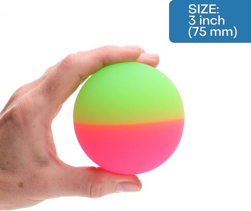 Entervending Bouncy Balls - Huge Rubber Balls for Kids (Pack of 2) - 3 Inches Jumbo ICY Bounce Balls - Large Bouncy Ball - Bouncy Balls Party Favors for Kids in Saudi Arabia