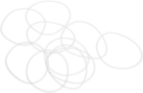 uxcell Silicone O-Rings, 40mm OD 37mm ID 1.5mm Width VMQ Seal Gasket for Compressor Valves Pipe Repair, White Pack of 10 in Saudi Arabia