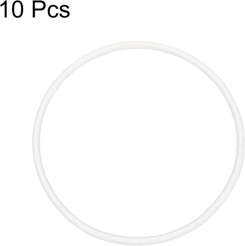 uxcell Silicone O-Rings, 40mm OD 37mm ID 1.5mm Width VMQ Seal Gasket for Compressor Valves Pipe Repair, White Pack of 10 in Saudi Arabia