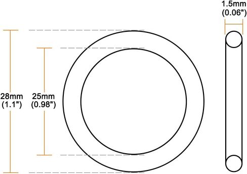 uxcell Silicone O-Rings, 40mm OD 37mm ID 1.5mm Width VMQ Seal Gasket for Compressor Valves Pipe Repair, White Pack of 10 in Saudi Arabia