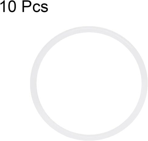 uxcell Silicone O-Rings, 40mm OD 37mm ID 1.5mm Width VMQ Seal Gasket for Compressor Valves Pipe Repair, White Pack of 10 in Saudi Arabia