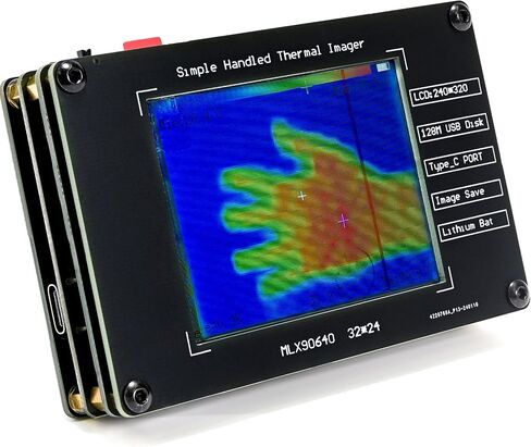 Mini Handheld Thermal Camera, Portable Infrared Thermal Imaging Camera, Paranormal Equipment Thermal Imager, Non-Contact Heat Detector with Type-C Interface PC Link Data Storage in Kuwait