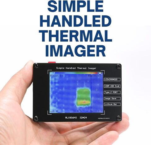 Mini Handheld Thermal Camera, Portable Infrared Thermal Imaging Camera, Paranormal Equipment Thermal Imager, Non-Contact Heat Detector with Type-C Interface PC Link Data Storage in Kuwait