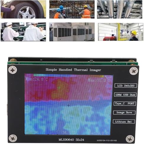 ASHATA Thermal Imager Infrared Camera, Rechargeable Thermal Imager, Digital Handheld Portable Multifunctional 2.8in LCD Screen Up to 4 Hours of Battery Life in Saudi Arabia