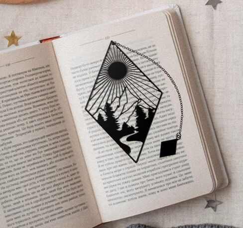 Bookmark, HOMEMARS Sun Design Gold Hollow Carved Bookmarks, Book Mark Metal Birthday Gifts Teacher Gifts for Women, Mom, Gifts for Men, Christmas, Graduation, Mothers Day Valentine's Day in Kuwait