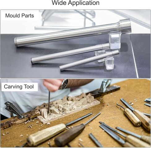 قضيب فولاذي مستدير من uxcell، 1.1، 1.2 مم HSS أداة مخزون شريط المخرطة بطول 100 مم، لمخارط حفر ترس العمود، آلة مملة تحول المحور المصغر، دبوس أسطواني أداة حرفية DIY، 20 قطعة in Kuwait