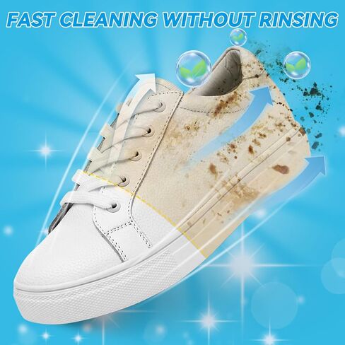 منظف ​​الأحذية، منظف الأحذية الرياضية بوزن 6.76 أونصة مع فرشاة الأحذية، منظف الأحذية البيضاء يزيل الأوساخ والبقع، مجموعة تنظيف الأحذية للأحذية البيضاء، الجلود، الحياكة، الأحذية الطويلة، القماش، القماش، التنس، منظف الأحذية المصنوعة من الجلد السويدي in Kuwait
