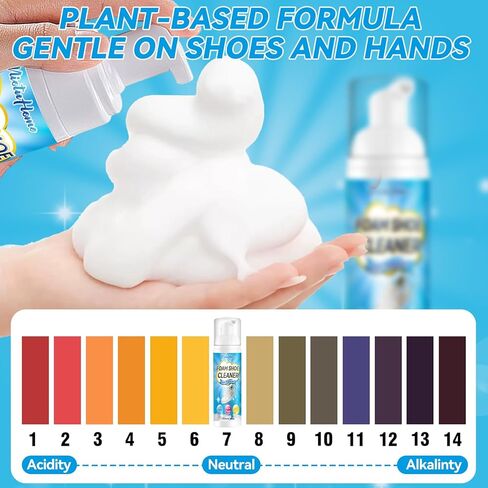 منظف ​​الأحذية، منظف الأحذية الرياضية بوزن 6.76 أونصة مع فرشاة الأحذية، منظف الأحذية البيضاء يزيل الأوساخ والبقع، مجموعة تنظيف الأحذية للأحذية البيضاء، الجلود، الحياكة، الأحذية الطويلة، القماش، القماش، التنس، منظف الأحذية المصنوعة من الجلد السويدي in Kuwait