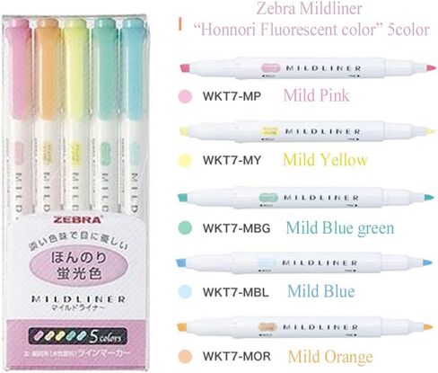 Zebra Mildliner highlighter pen set, 25 Pastel Color set (Count) (Count) (Count) in Saudi Arabia