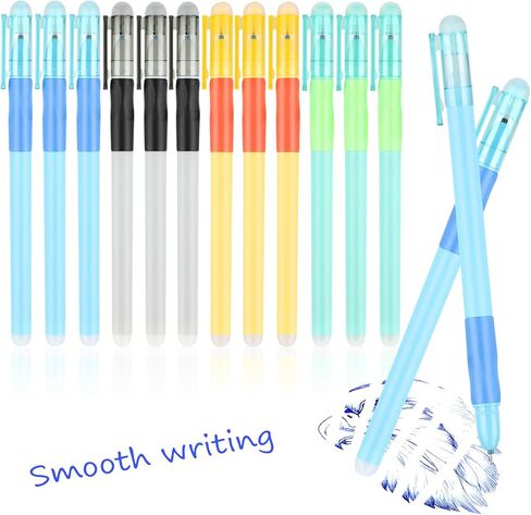 Dacono 12 Erasable Pens Blue - Friction Pens with Rubbers on the End - Erasable Ballpoint Pen for Smooth Writing and Easy Corrections - Ideal for Students, Professionals, School Supplies Office in Kuwait