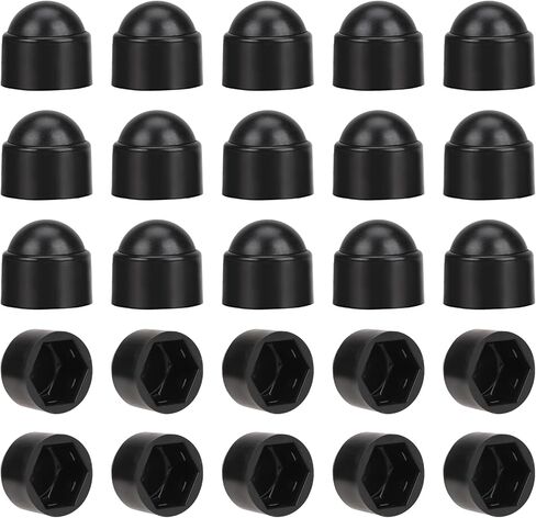 30 PCS Bolt Nut Protective Cap Hex Head Bolt Covers M8×13mm Dome Plastic Bolt Caps Black Hexagonal Dome Protective Cap Exposed in Saudi Arabia