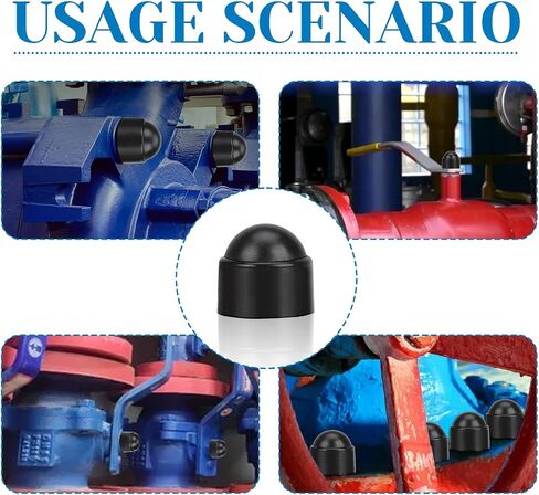 30 PCS Bolt Nut Protective Cap Hex Head Bolt Covers M8×13mm Dome Plastic Bolt Caps Black Hexagonal Dome Protective Cap Exposed in Saudi Arabia
