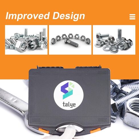 مدقق خيط الصواميل والترباس - صندوق فحص الخيط العملي - سهل الاستخدام لمدقق الخيط القياسي والمتري - صندوق قياس معرف الترباس والصواميل المضغوط - 44 مقياسًا للذكور / الإناث in Kuwait