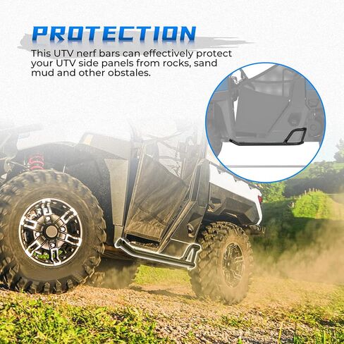 قضبان KEMIMOTO Nerf متوافقة مع Ranger XP 1000، استبدال الخطوات الجانبية شديدة التحمل من Black Tree Kickers متوافق مع 2018+ Ranger XP 1000 in Saudi Arabia
