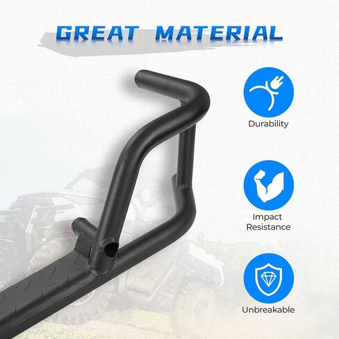 قضبان KEMIMOTO Nerf متوافقة مع Ranger XP 1000، استبدال الخطوات الجانبية شديدة التحمل من Black Tree Kickers متوافق مع 2018+ Ranger XP 1000 in Saudi Arabia
