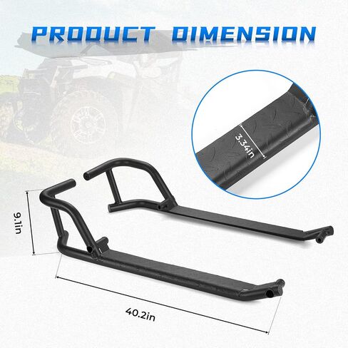 قضبان KEMIMOTO Nerf متوافقة مع Ranger XP 1000، استبدال الخطوات الجانبية شديدة التحمل من Black Tree Kickers متوافق مع 2018+ Ranger XP 1000 in Saudi Arabia