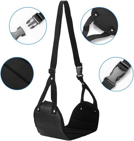 Enhance Your Long Flights with Premium Memory Foam Airplane Footrest - Portable, Clashing-Free, and Relaxing Plane Leg Rest for Unparalleled Comfort During Air Travel (Black) in Saudi Arabia