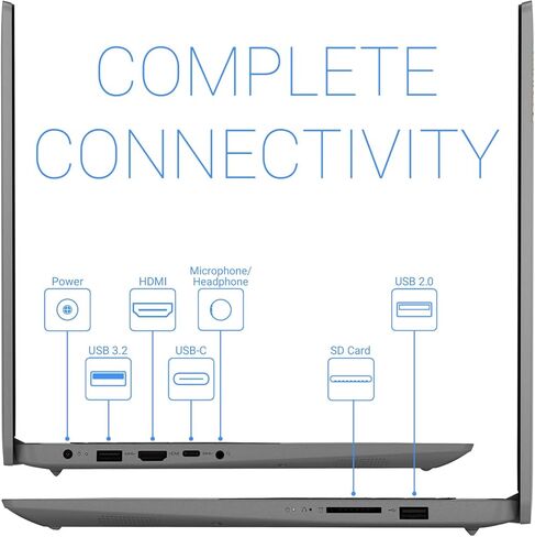 كمبيوتر محمول Lenovo Ideapad 3، شاشة لمس FHD مقاس 15.6 بوصة، Intel Core i5-1155G7 رباعي النواة (Beats i7-1065G7)، رسومات Intel Iris Xe، عمر بطارية طويل، Win 11 Pro، مع حزمة WOWPC (ذاكرة الوصول العشوائي 16 جيجابايت | 512 جيجابايت PCIe SSD) in Kuwait