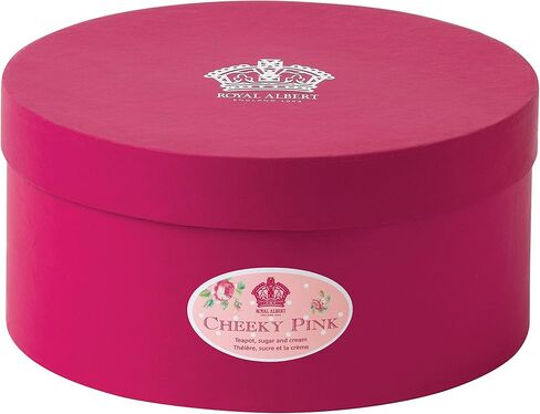 طقم شاي رويال ألبرت نيو كنتري روزز 3 قطع (إبريق الشاي والسكر والكريمة)، أبيض/وردي in Kuwait