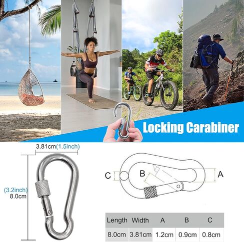 SERTT Gym Pulley System, Fitness Swivel Pulley Wheel with Hanging Strap Carabiner, Swivel Pulley Block for DIY Home LAT Pulldown and Lift Cable Machine in Kuwait