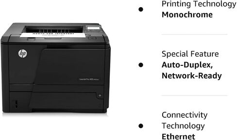 طابعة HP LaserJet Pro 400 M401dne أحادية اللون (CF399A) - (متجددة) in Saudi Arabia