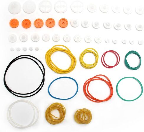 Fielect 64 Type Plastic Gears Kit Plastic Gears Plastic Crown Gear Single Double Reduction Gear Worm Gear for DC Motor DIY Model Toys 1Pcs in Saudi Arabia