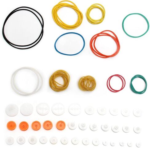 Fielect 64 Type Plastic Gears Kit Plastic Gears Plastic Crown Gear Single Double Reduction Gear Worm Gear for DC Motor DIY Model Toys 1Pcs in Saudi Arabia