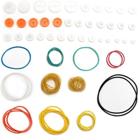 Fielect 64 Type Plastic Gears Kit Plastic Gears Plastic Crown Gear Single Double Reduction Gear Worm Gear for DC Motor DIY Model Toys 1Pcs in Saudi Arabia