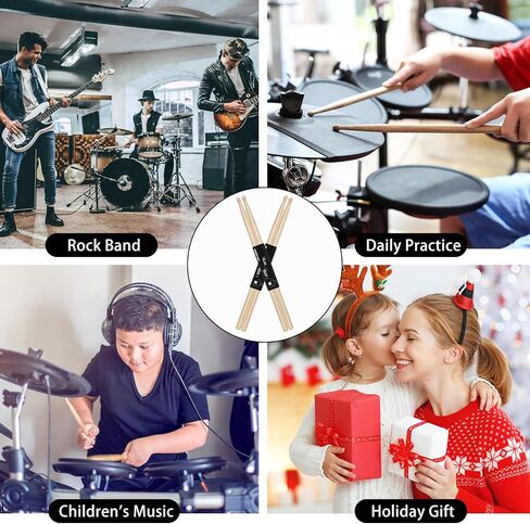 30 زوجًا من أعواد الطبل من Fiada، أعواد طبلة كبيرة من خشب القيقب 5A، أعواد طبلة خشب القيقب الكلاسيكية، أعواد إيقاع للبالغين والأطفال، ملحقات طبلة الطبول in Kuwait