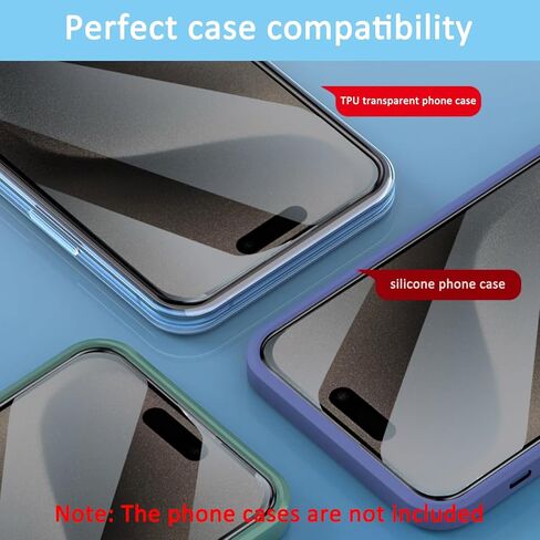 واقي شاشة للخصوصية من الزجاج المقوى [عبوة من قطعتين] لهاتف iPhone 14 Pro Max، وسادة هوائية مقاومة للكسر، حماية فائقة، مضادة للتجسس، سهلة التركيب، تغطية كاملة 6.7 بوصة in Saudi Arabia