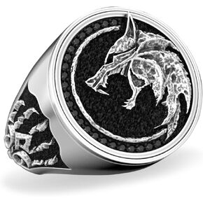 خاتم WOVTE للرجال من الفايكنج فالكنوت، حلقات نورس من الفولاذ التيتانيوم للرجال هدايا مجوهرات قوطية عتيقة، مقاس 10 in Kuwait