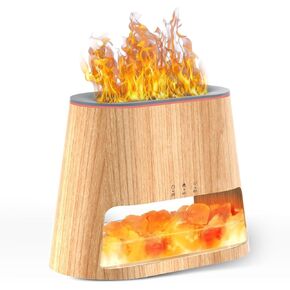 Luxury Himalayan Salt Lamp Humidifier & Aromatherapy Diffuser - 8 Color Mood Lighting w/Remote for Spa, Bedroom, Home Relaxation260ml (Black) in Saudi Arabia
