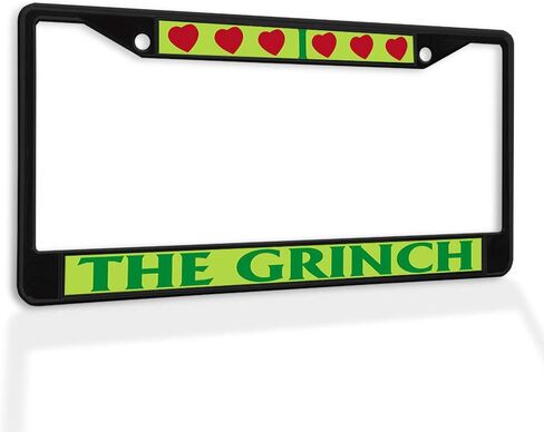 إطار لوحة ترخيص بإدراج معدني I Love The Grinch B ملحقات سيارة مقاومة للطقس أسود بفتحتين إدراج صلب in Saudi Arabia